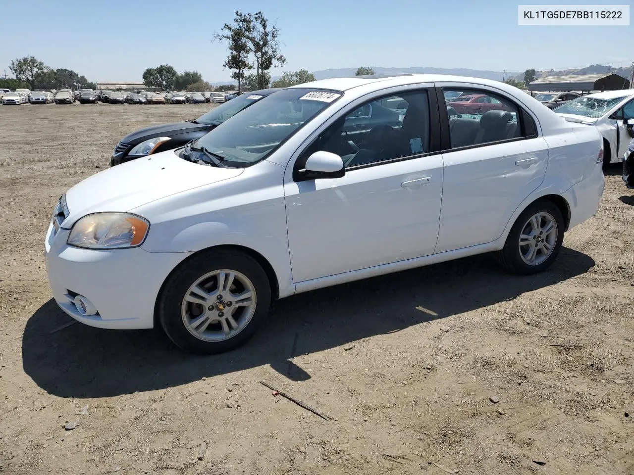 2011 Chevrolet Aveo Lt VIN: KL1TG5DE7BB115222 Lot: 66026774