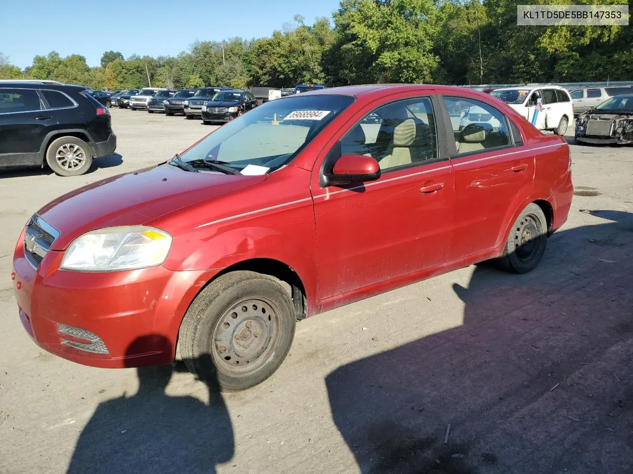 2011 Chevrolet Aveo Ls VIN: KL1TD5DE5BB147353 Lot: 69688984