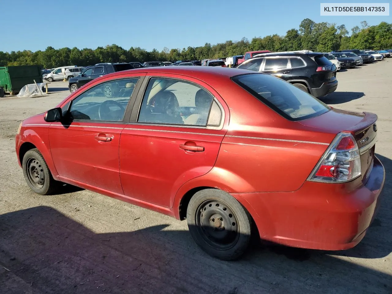 2011 Chevrolet Aveo Ls VIN: KL1TD5DE5BB147353 Lot: 69688984