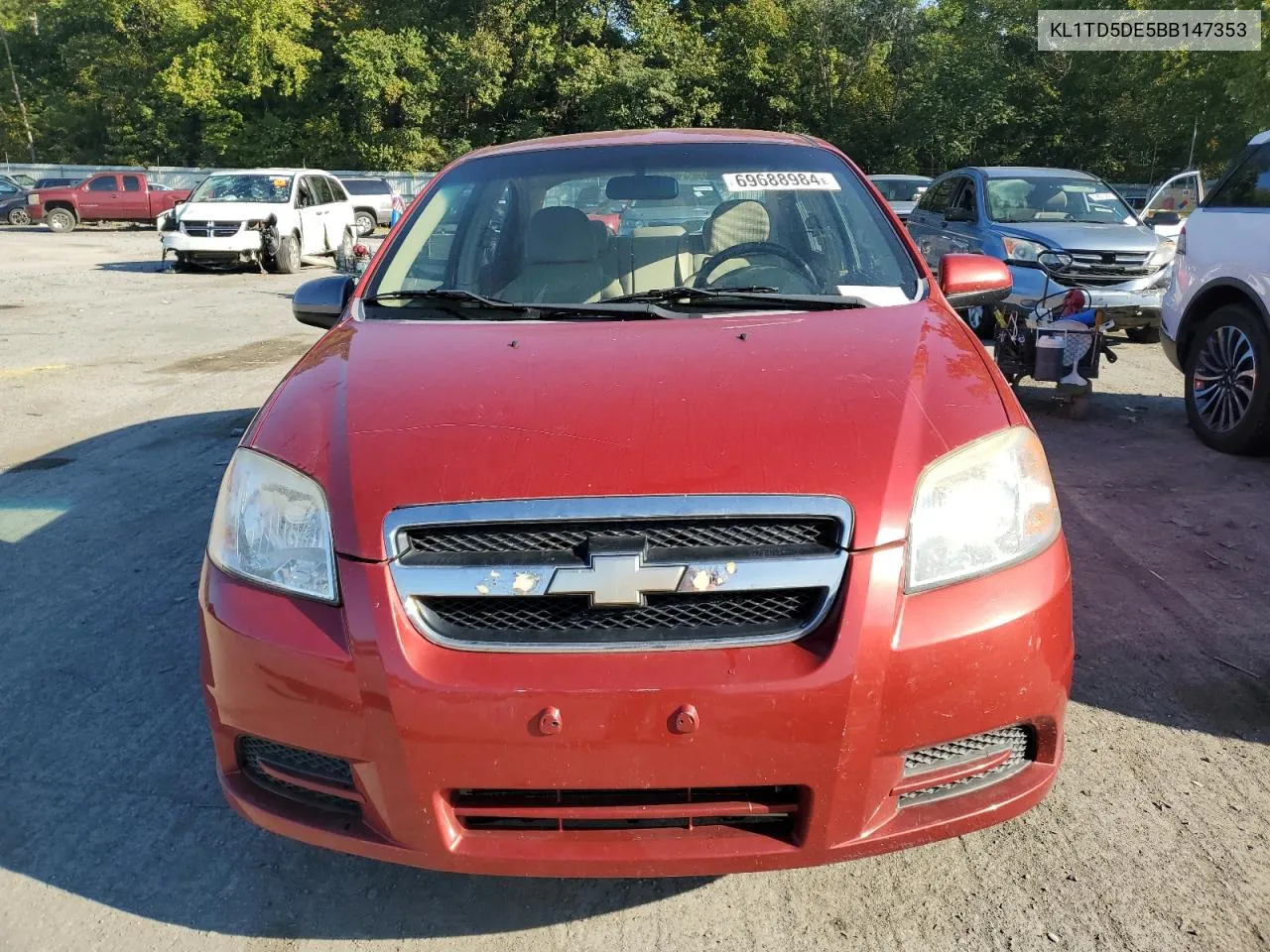 2011 Chevrolet Aveo Ls VIN: KL1TD5DE5BB147353 Lot: 69688984