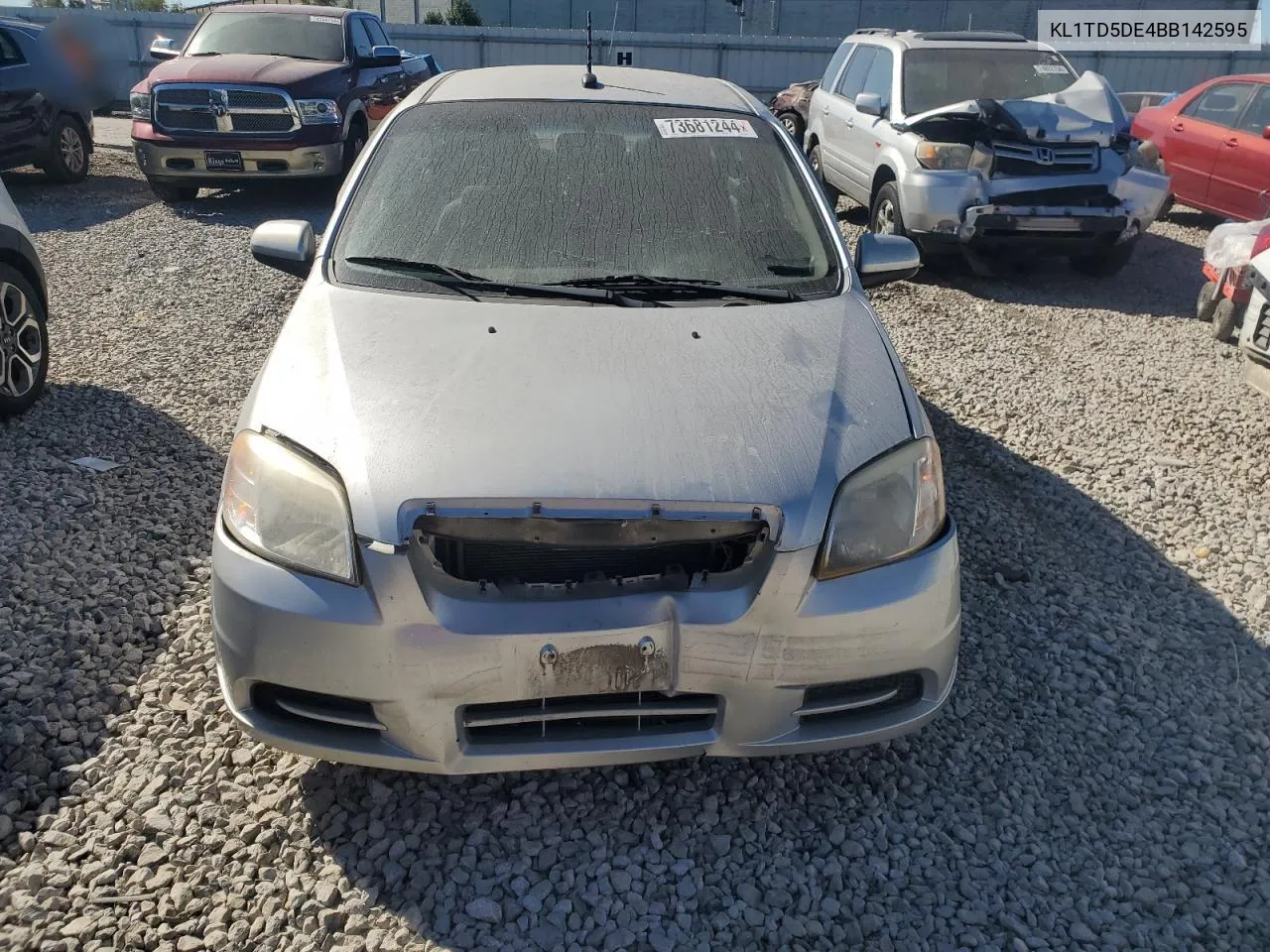 2011 Chevrolet Aveo Ls VIN: KL1TD5DE4BB142595 Lot: 73681244