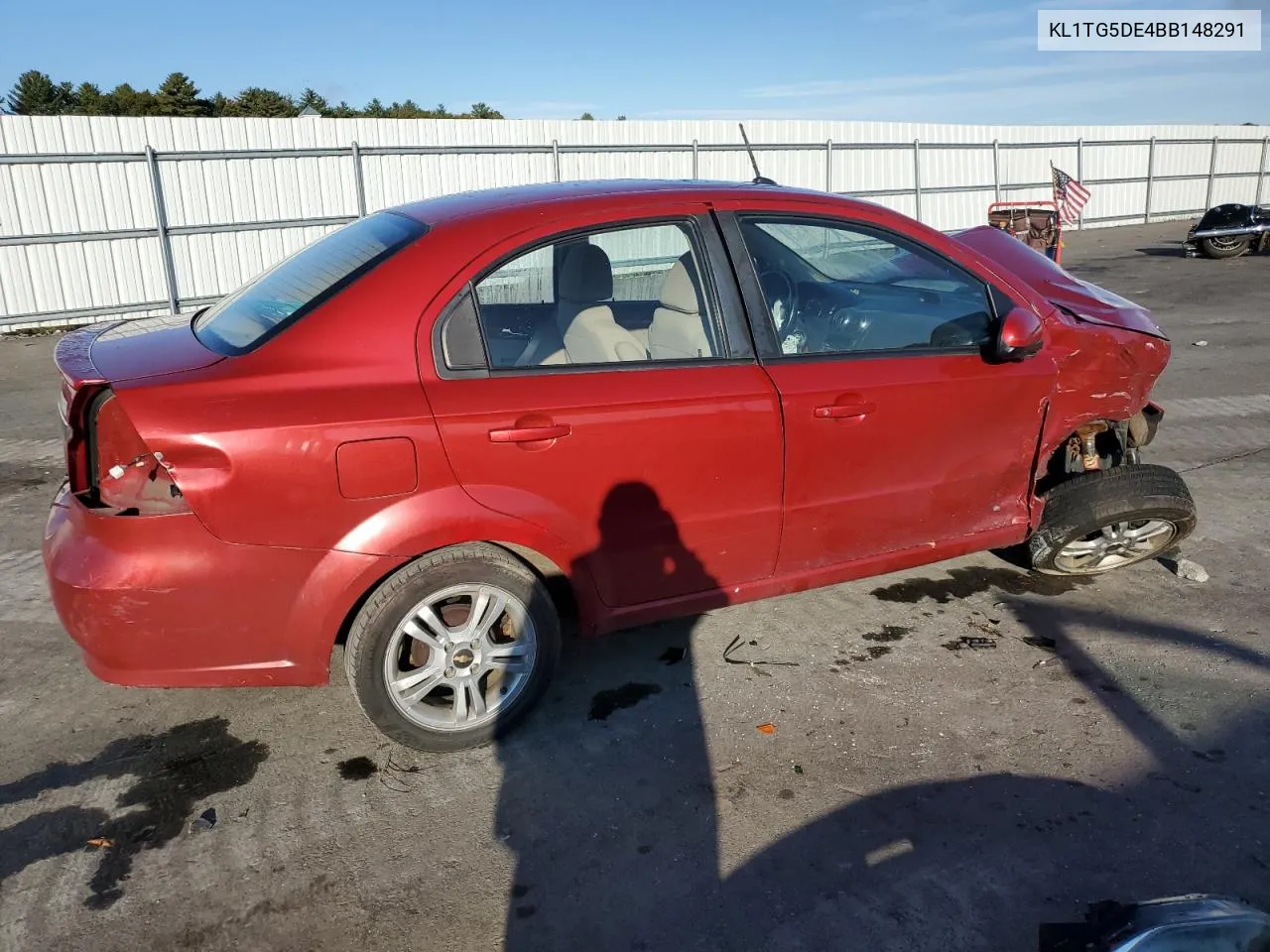 2011 Chevrolet Aveo Lt VIN: KL1TG5DE4BB148291 Lot: 74798454