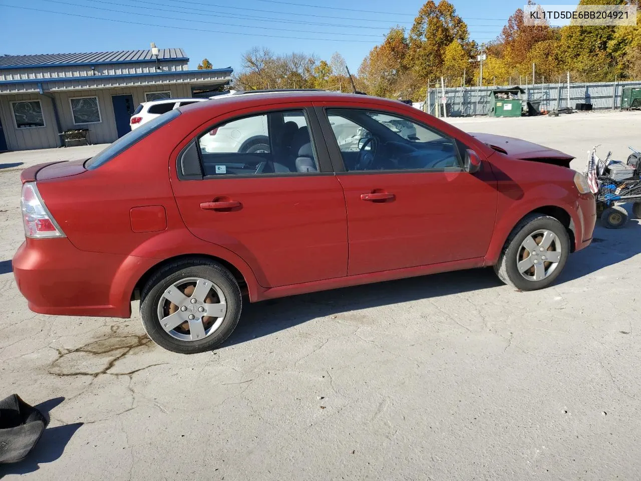 2011 Chevrolet Aveo Ls VIN: KL1TD5DE6BB204921 Lot: 76540974