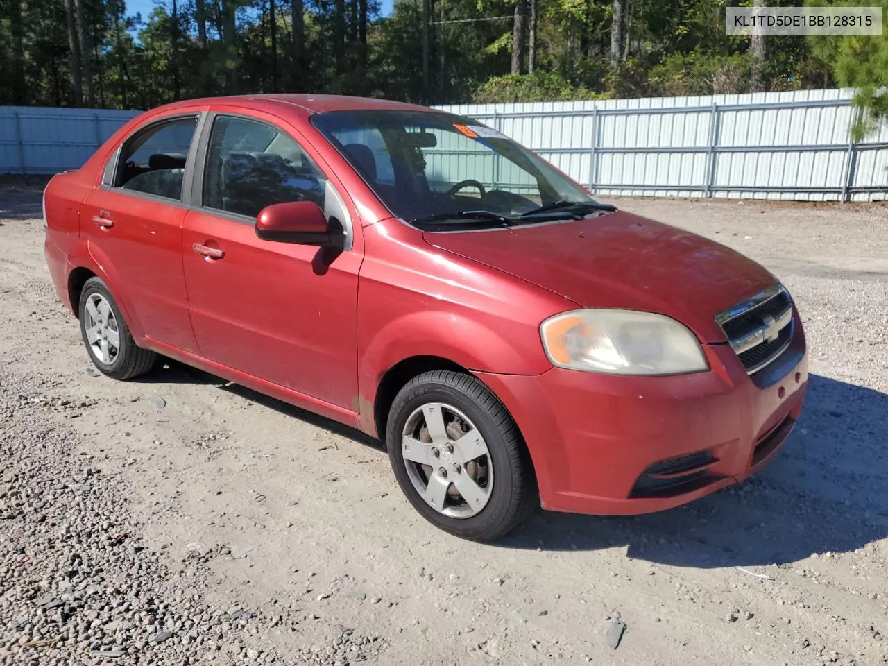 2011 Chevrolet Aveo Ls VIN: KL1TD5DE1BB128315 Lot: 76627844