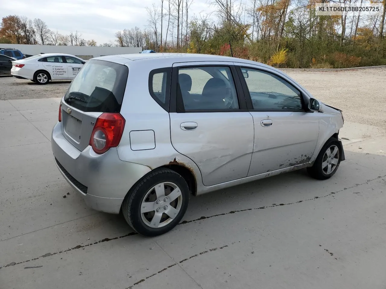 2011 Chevrolet Aveo Ls VIN: KL1TD6DE3BB205725 Lot: 77129904