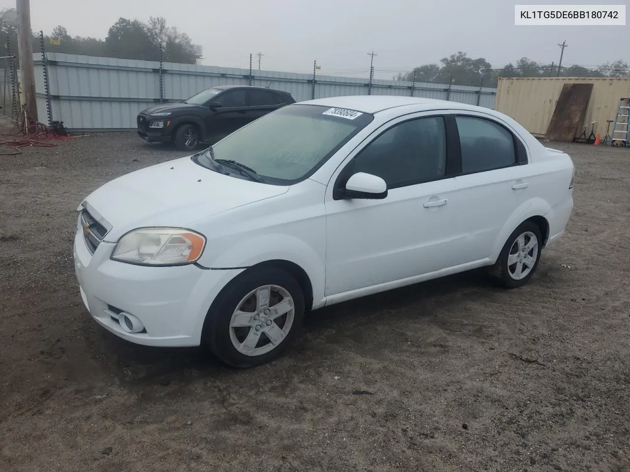 2011 Chevrolet Aveo Lt VIN: KL1TG5DE6BB180742 Lot: 78390604