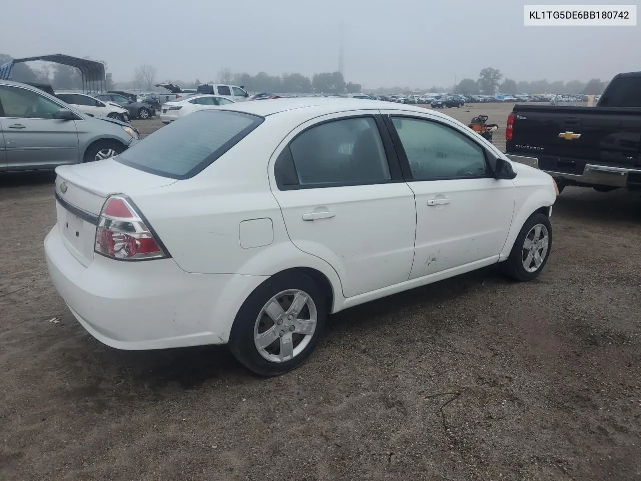 2011 Chevrolet Aveo Lt VIN: KL1TG5DE6BB180742 Lot: 78390604