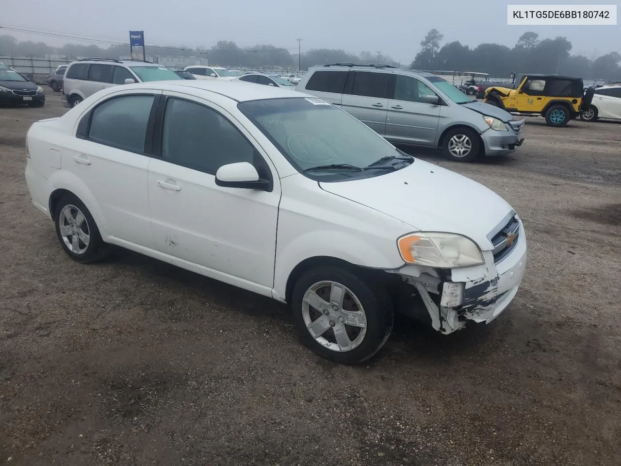 2011 Chevrolet Aveo Lt VIN: KL1TG5DE6BB180742 Lot: 78390604