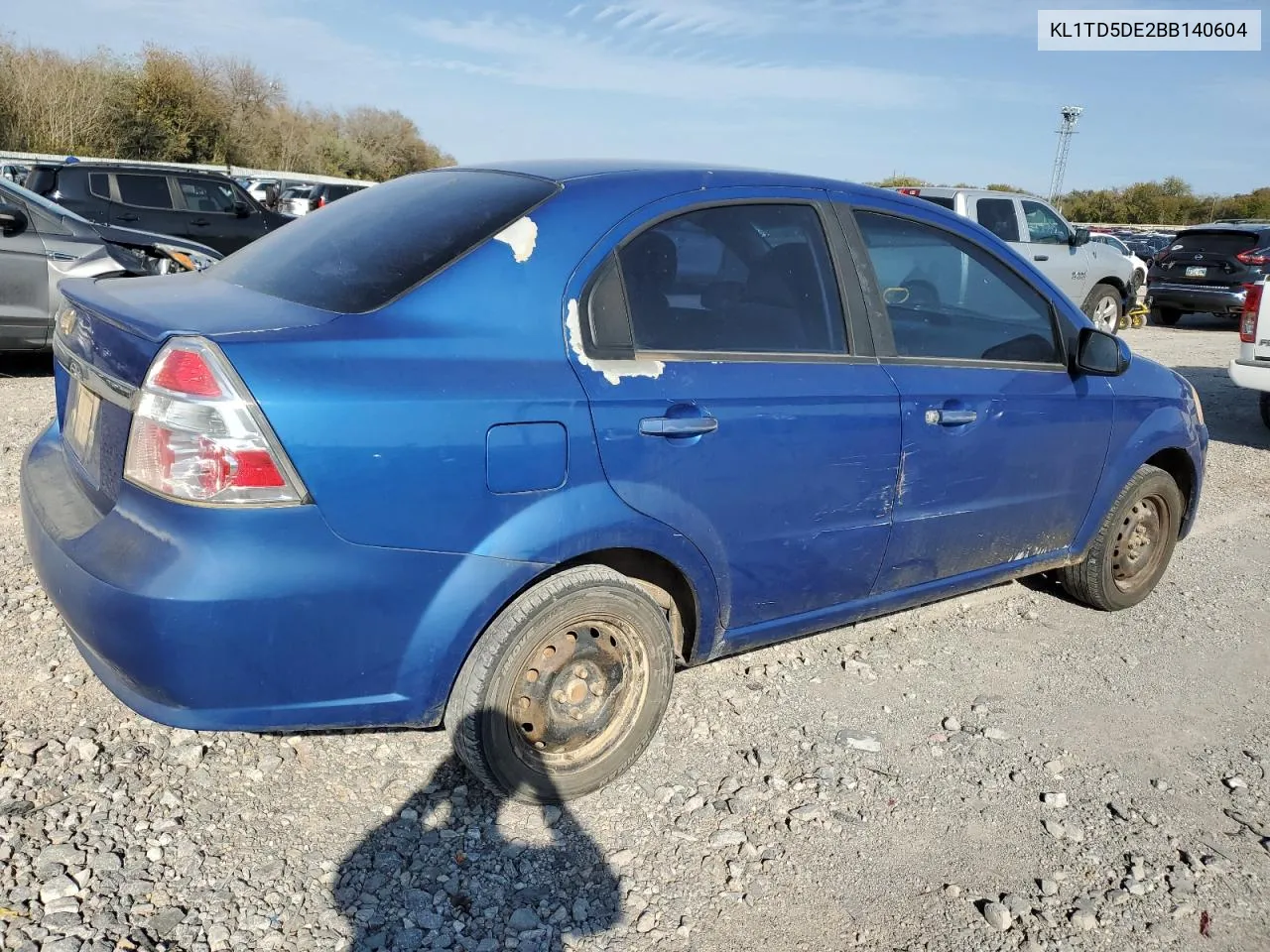 2011 Chevrolet Aveo Ls VIN: KL1TD5DE2BB140604 Lot: 81261594