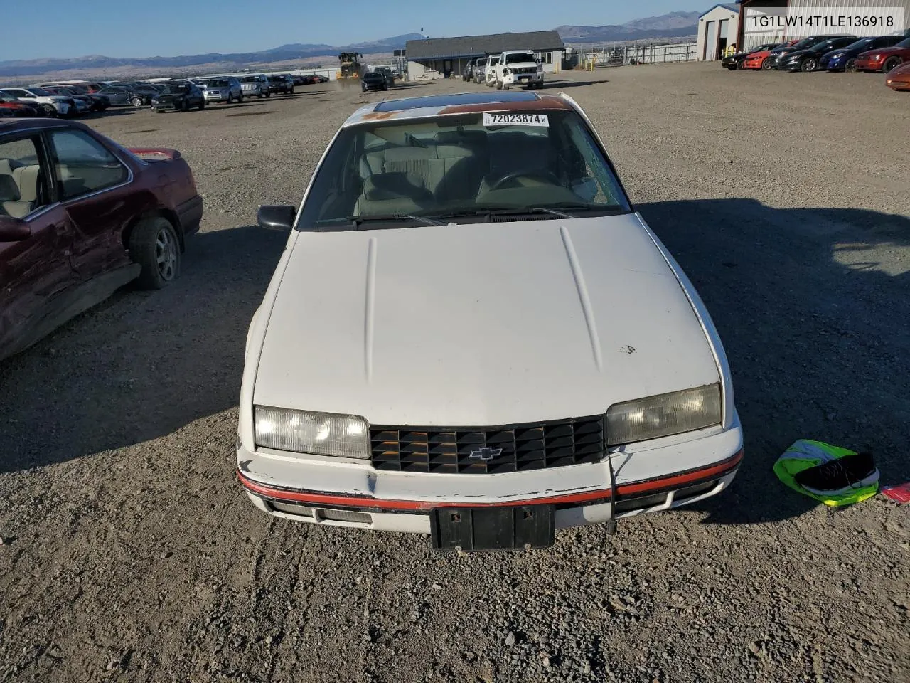 1990 Chevrolet Beretta Gt VIN: 1G1LW14T1LE136918 Lot: 72023874