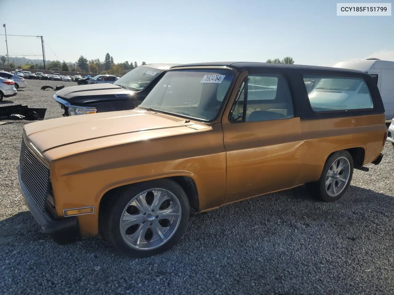 1975 Chevrolet Blazer VIN: CCY185F151799 Lot: 78924764