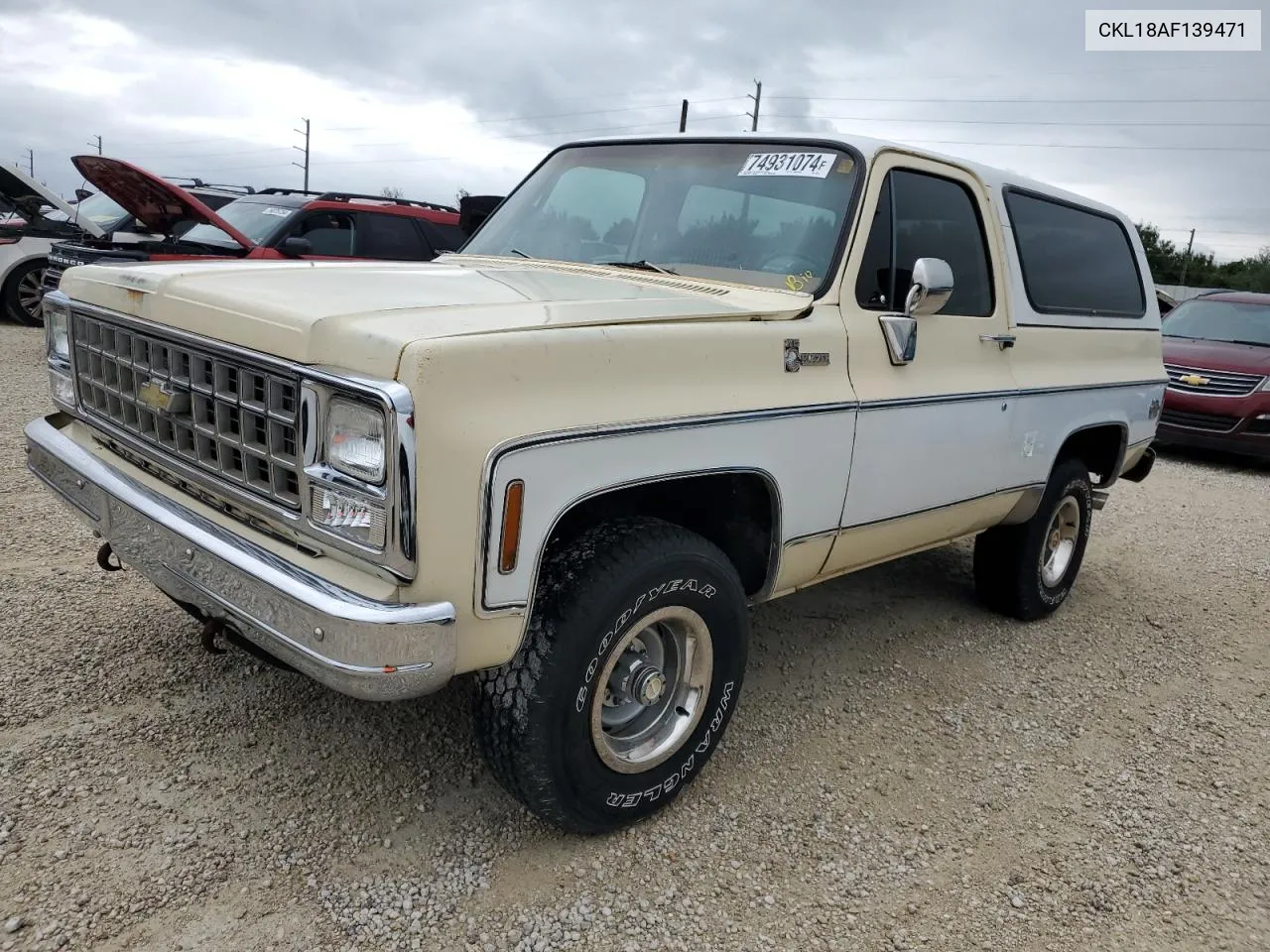 1980 Chevrolet Blazer K5 VIN: CKL18AF139471 Lot: 74931074