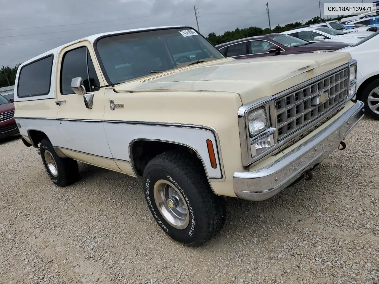 1980 Chevrolet Blazer K5 VIN: CKL18AF139471 Lot: 74931074