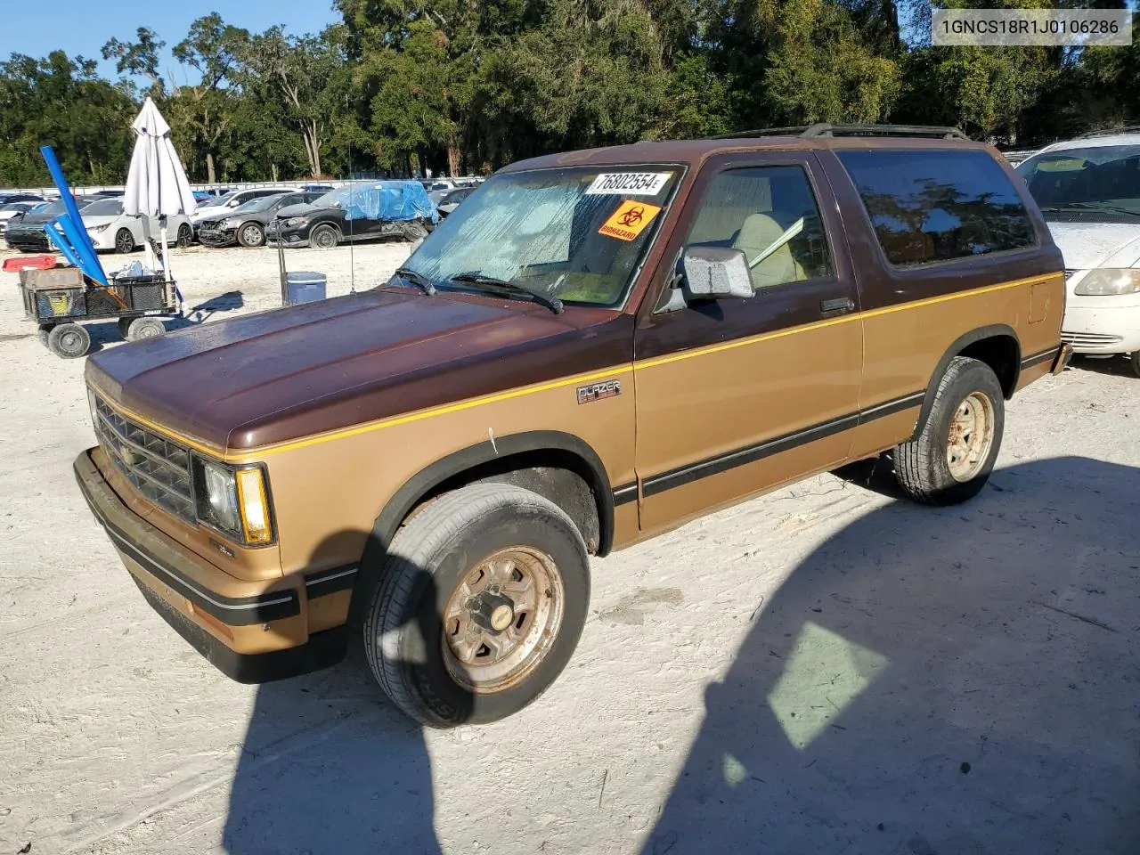 1GNCS18R1J0106286 1988 Chevrolet Blazer S10