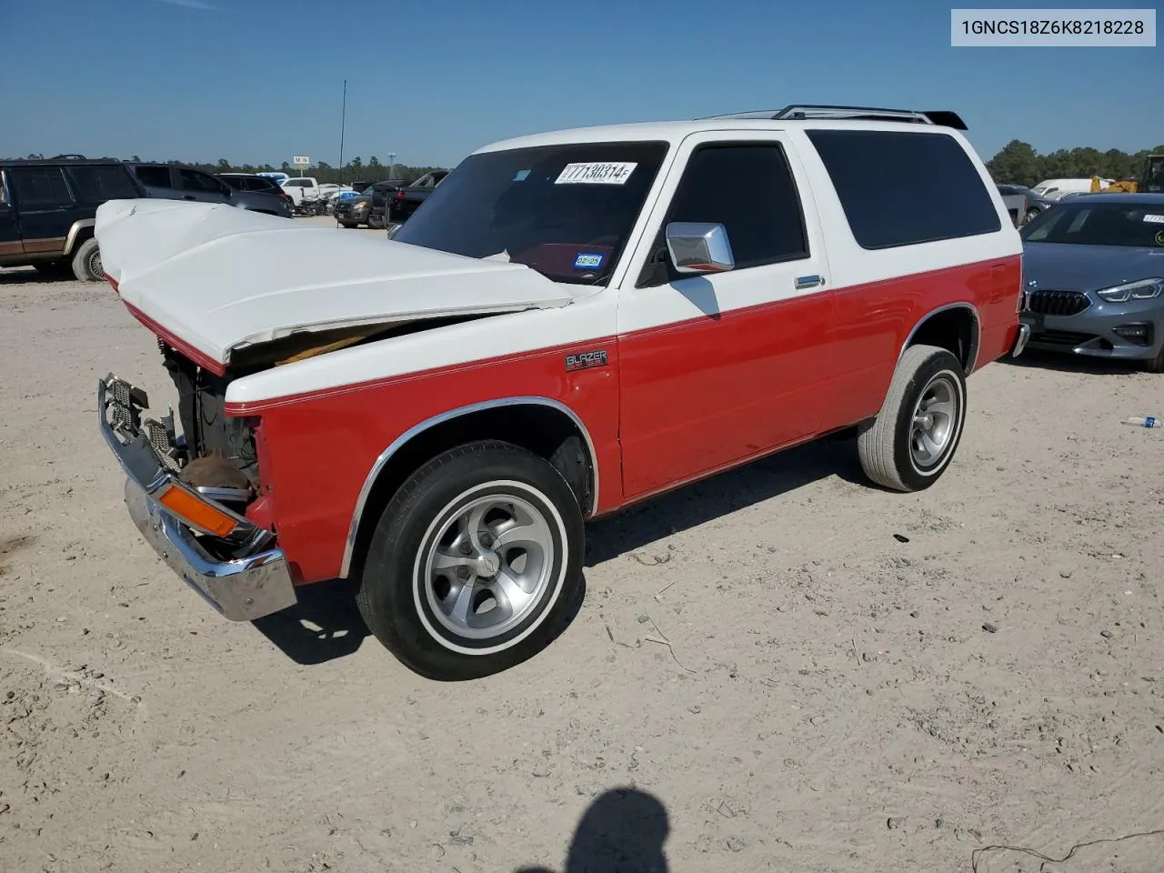 1989 Chevrolet Blazer S10 VIN: 1GNCS18Z6K8218228 Lot: 77130314