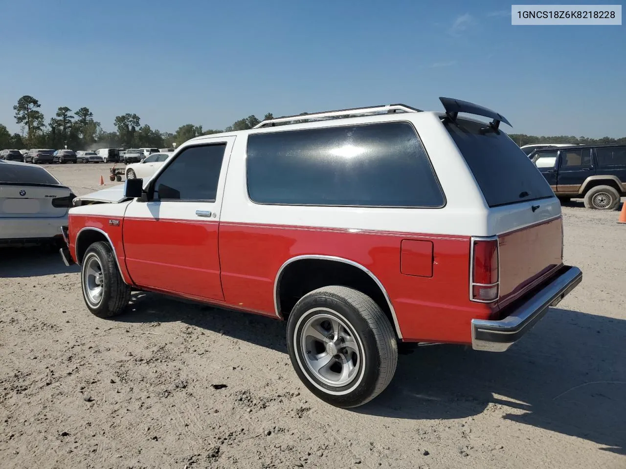 1989 Chevrolet Blazer S10 VIN: 1GNCS18Z6K8218228 Lot: 77130314