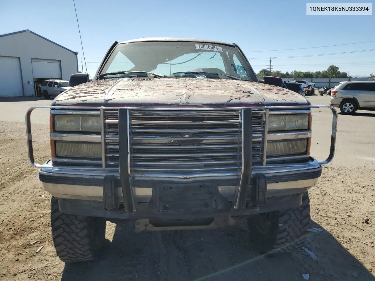 1992 Chevrolet Blazer K1500 VIN: 1GNEK18K5NJ333394 Lot: 73010984