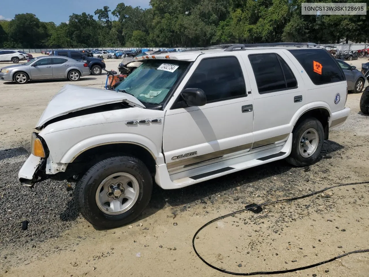 1995 Chevrolet Blazer VIN: 1GNCS13W3SK128695 Lot: 72432754