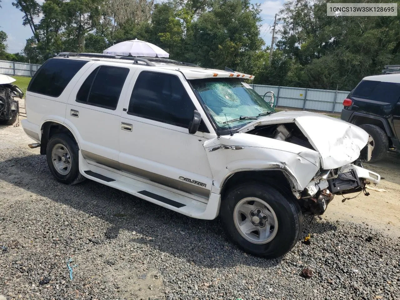 1995 Chevrolet Blazer VIN: 1GNCS13W3SK128695 Lot: 72432754