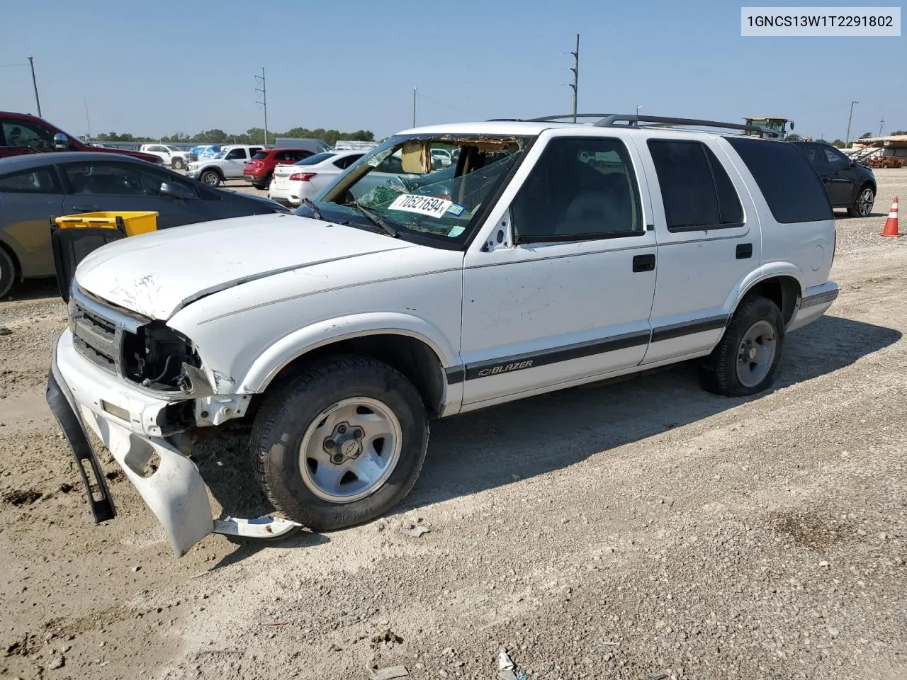 1996 Chevrolet Blazer VIN: 1GNCS13W1T2291802 Lot: 70521694