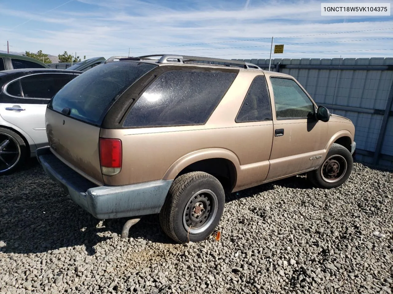 1997 Chevrolet Blazer VIN: 1GNCT18W5VK104375 Lot: 75667574