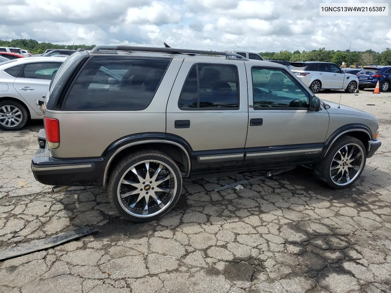 1998 Chevrolet Blazer VIN: 1GNCS13W4W2165387 Lot: 64096254