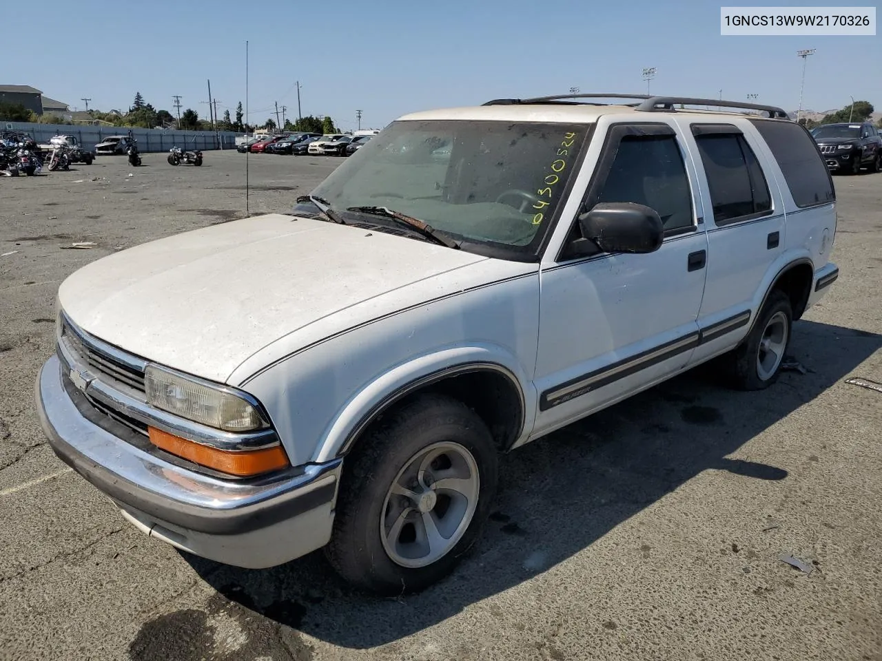 1998 Chevrolet Blazer VIN: 1GNCS13W9W2170326 Lot: 64300524