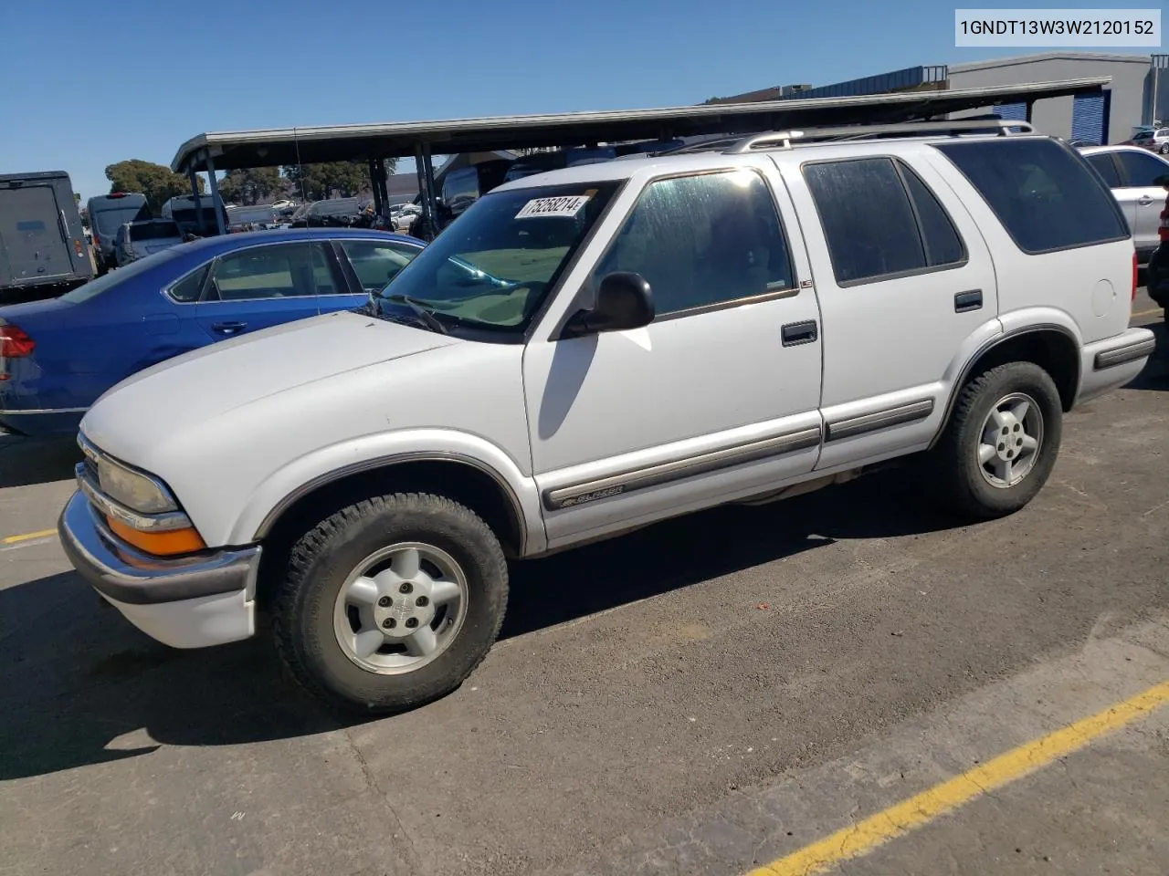 1998 Chevrolet Blazer VIN: 1GNDT13W3W2120152 Lot: 75258214