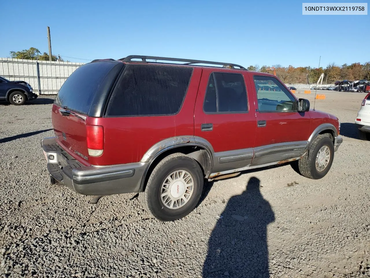 1999 Chevrolet Blazer VIN: 1GNDT13WXX2119758 Lot: 76240964