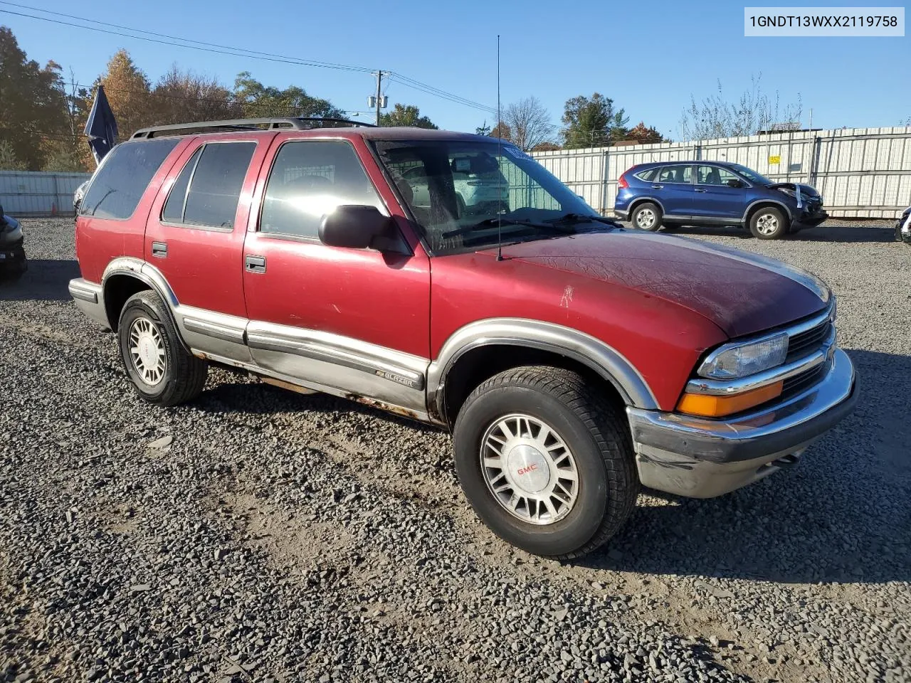 1GNDT13WXX2119758 1999 Chevrolet Blazer