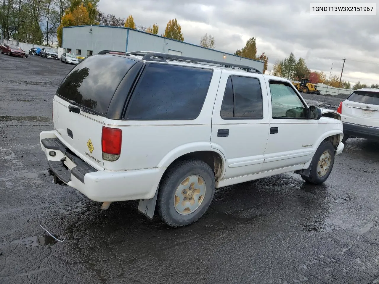 1999 Chevrolet Blazer VIN: 1GNDT13W3X2151967 Lot: 78264814