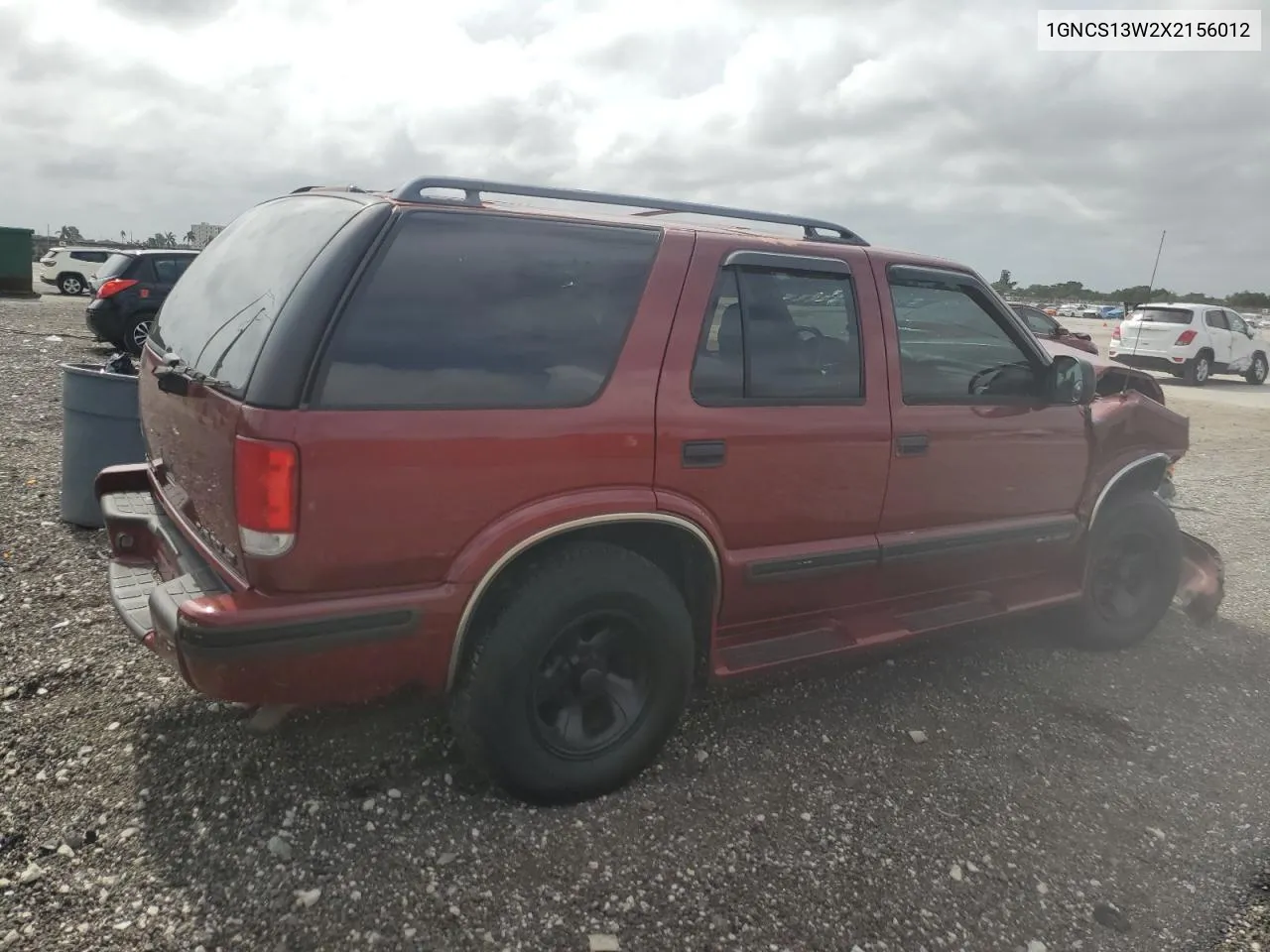 1999 Chevrolet Blazer VIN: 1GNCS13W2X2156012 Lot: 79730344