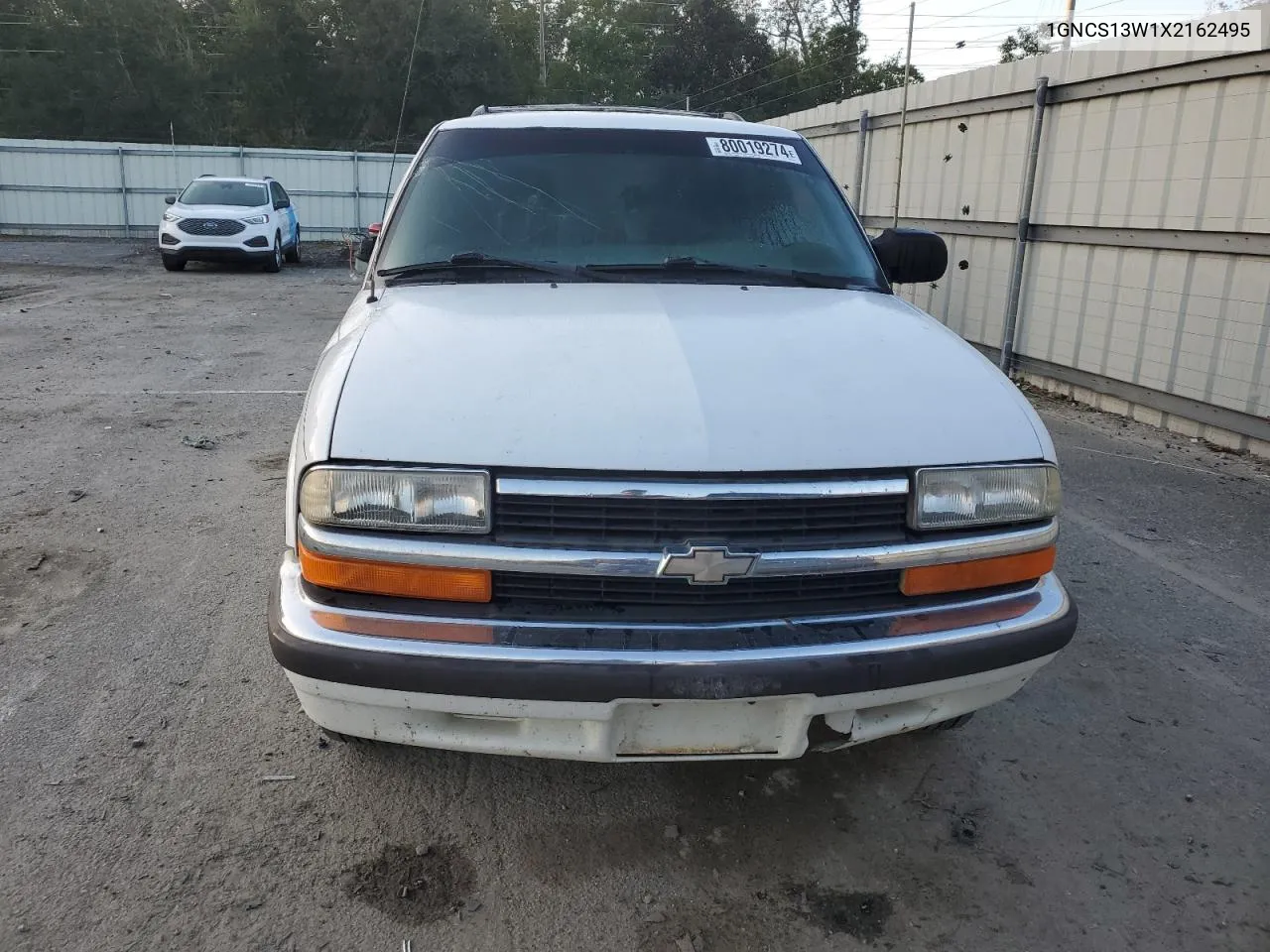 1999 Chevrolet Blazer VIN: 1GNCS13W1X2162495 Lot: 80019274