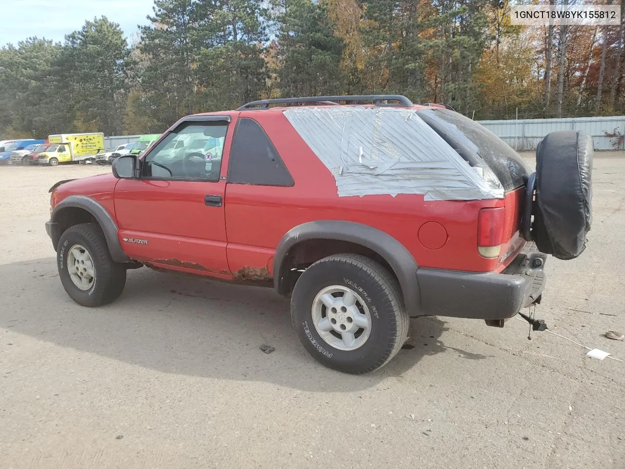 2000 Chevrolet Blazer VIN: 1GNCT18W8YK155812 Lot: 77315424