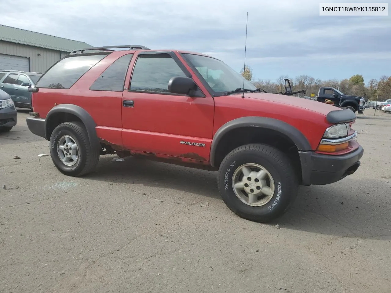 2000 Chevrolet Blazer VIN: 1GNCT18W8YK155812 Lot: 77315424