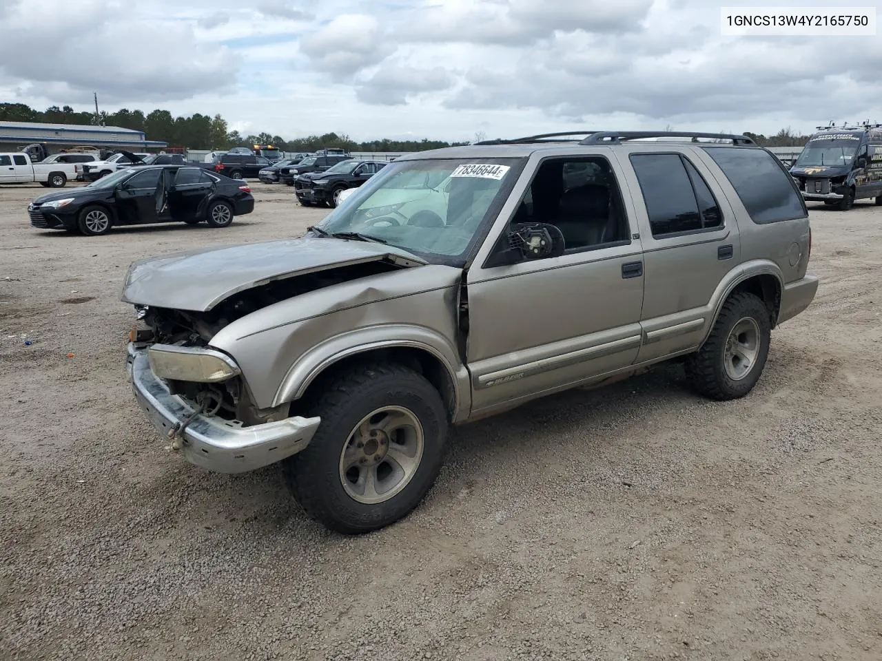 2000 Chevrolet Blazer VIN: 1GNCS13W4Y2165750 Lot: 78346644