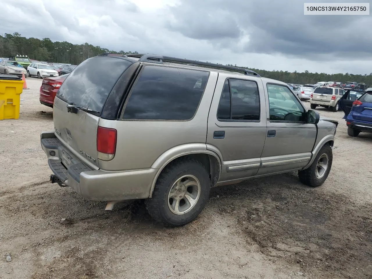 2000 Chevrolet Blazer VIN: 1GNCS13W4Y2165750 Lot: 78346644