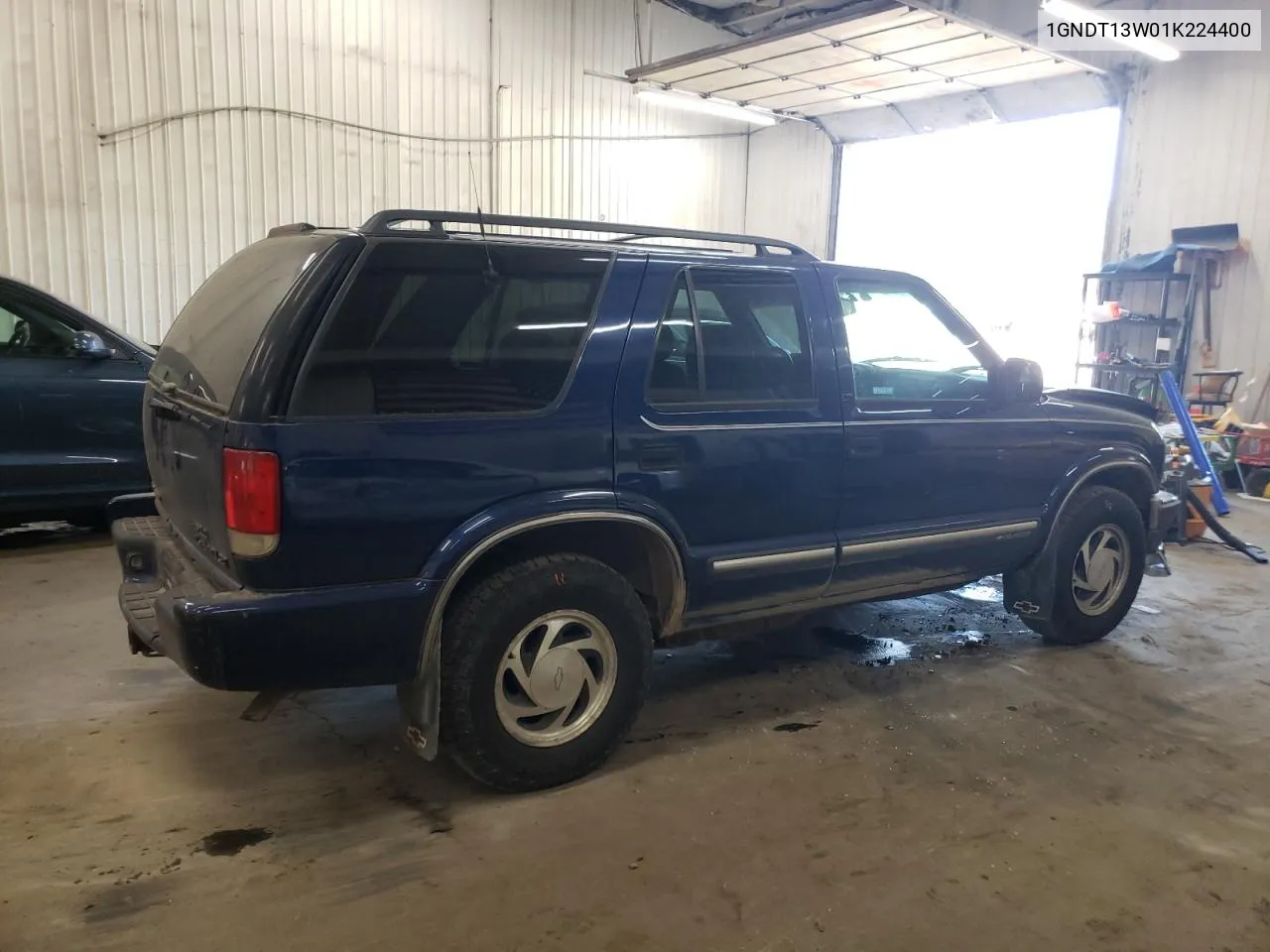 2001 Chevrolet Blazer VIN: 1GNDT13W01K224400 Lot: 72014684