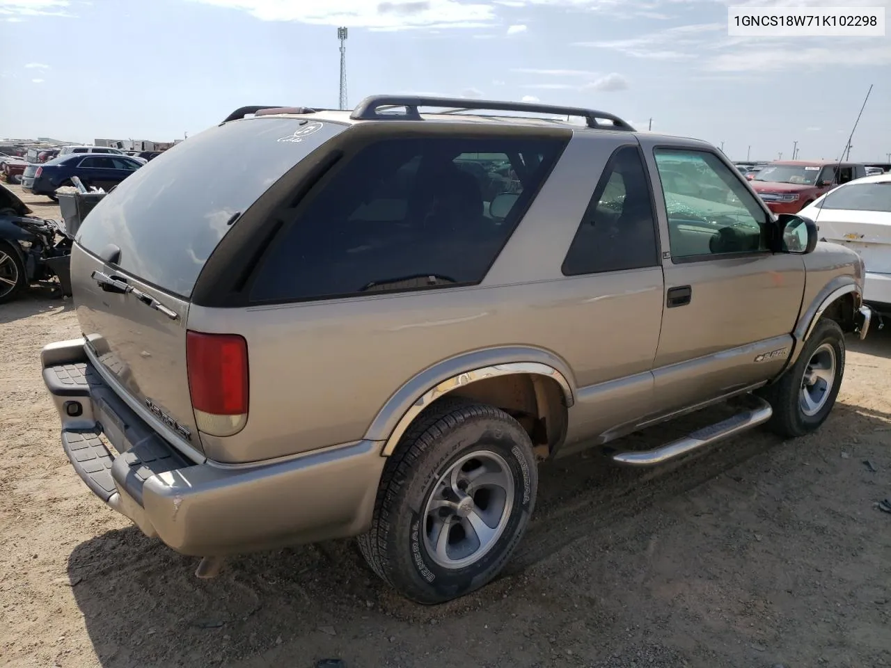 2001 Chevrolet Blazer VIN: 1GNCS18W71K102298 Lot: 74227024