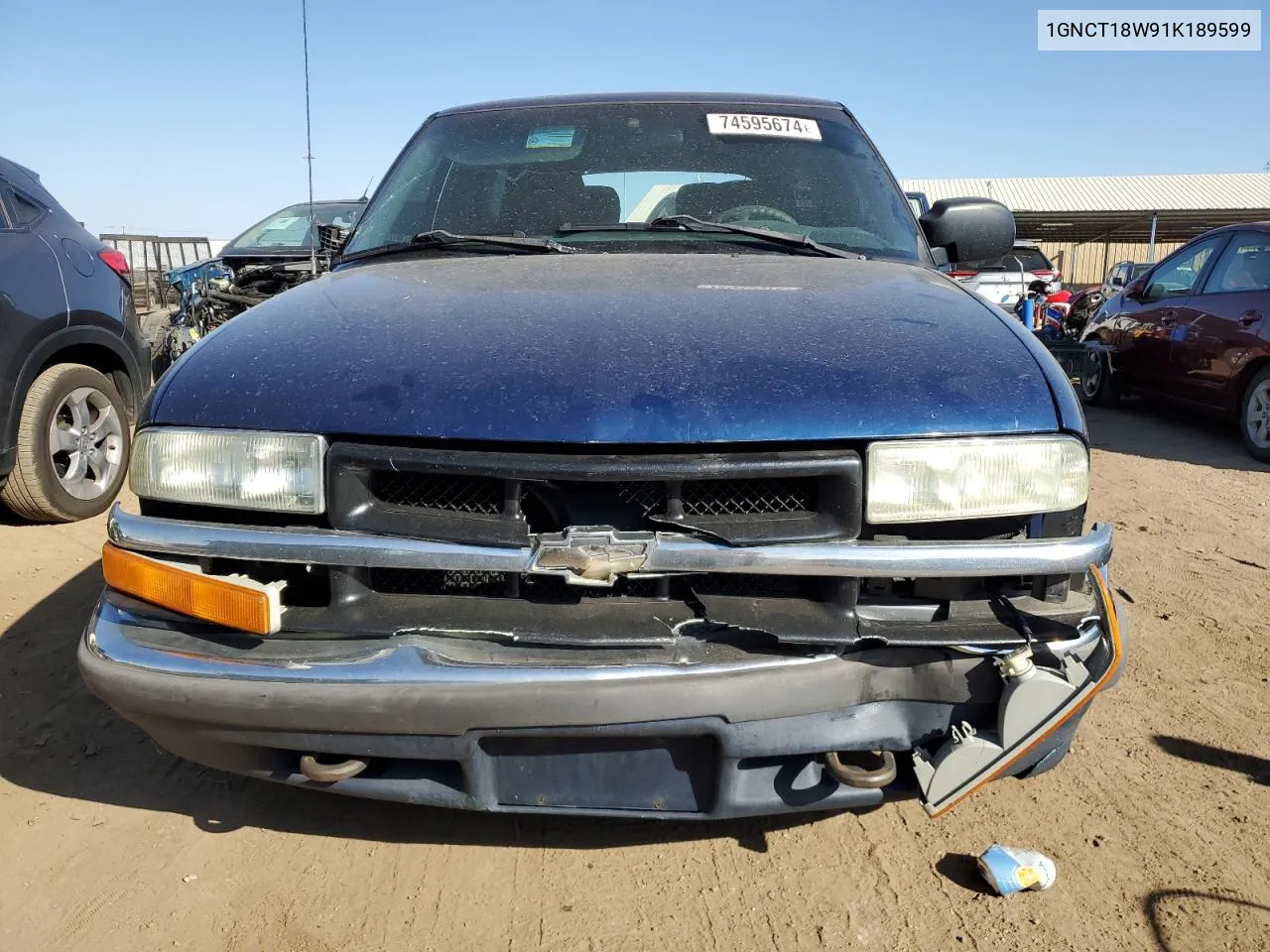 2001 Chevrolet Blazer VIN: 1GNCT18W91K189599 Lot: 74595674