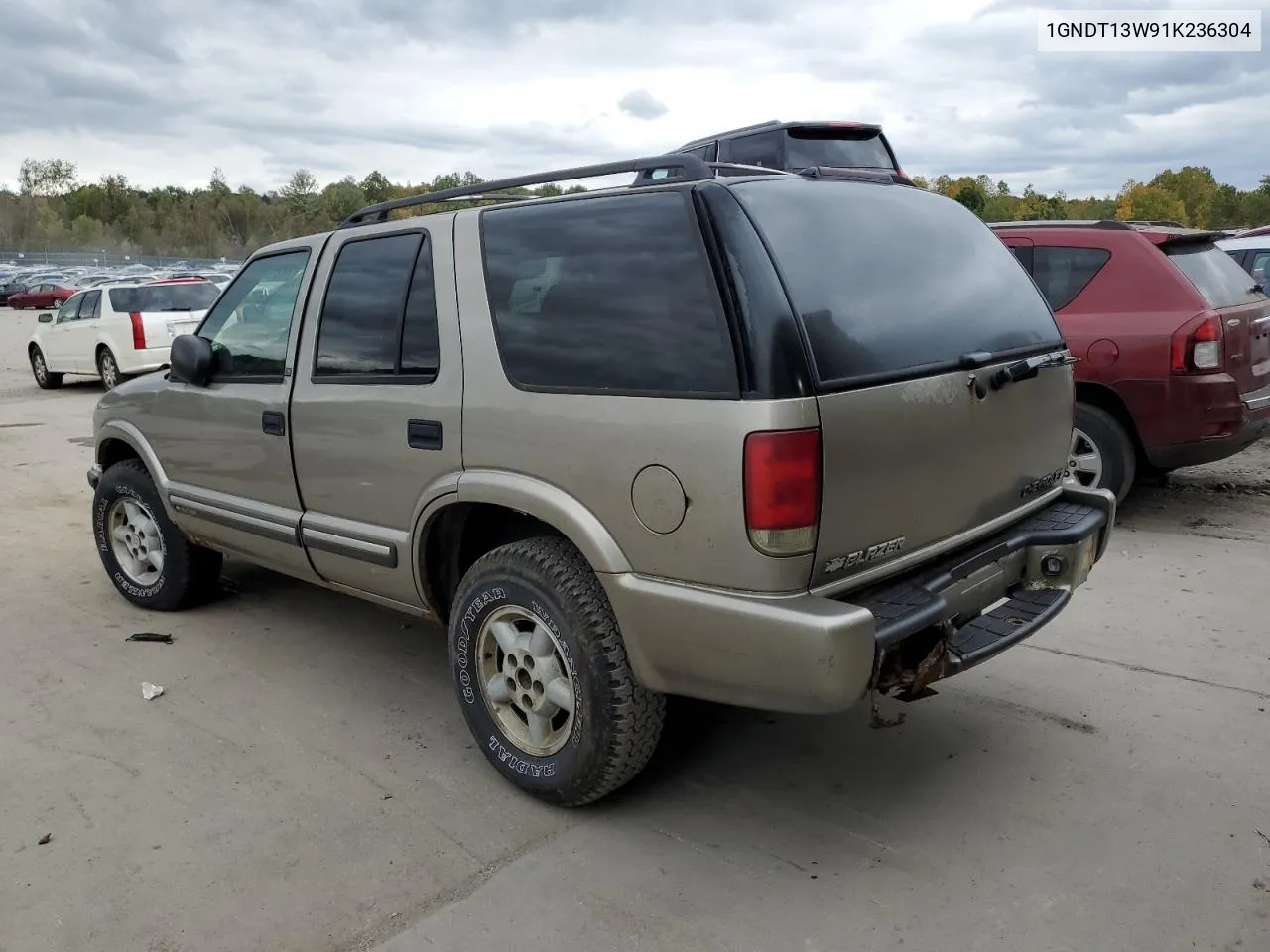 2001 Chevrolet Blazer VIN: 1GNDT13W91K236304 Lot: 74893274