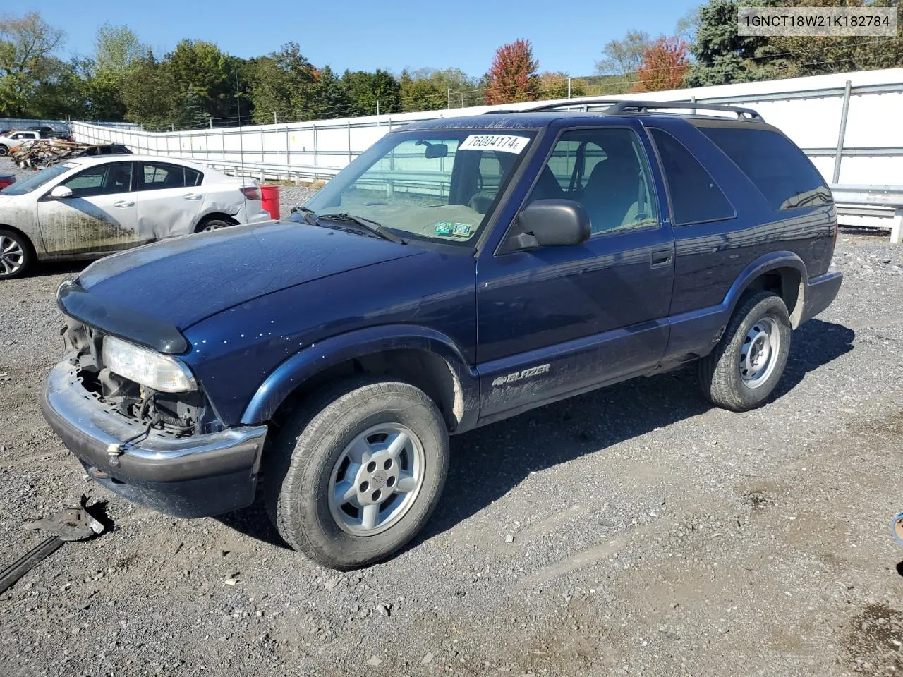 2001 Chevrolet Blazer VIN: 1GNCT18W21K182784 Lot: 76004174