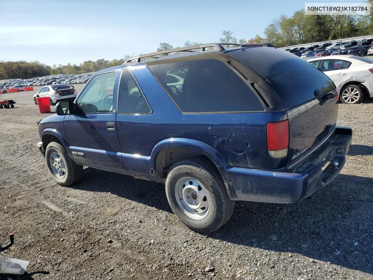 2001 Chevrolet Blazer VIN: 1GNCT18W21K182784 Lot: 76004174