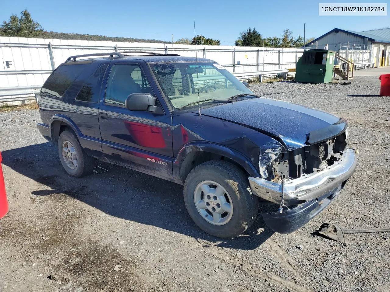 2001 Chevrolet Blazer VIN: 1GNCT18W21K182784 Lot: 76004174