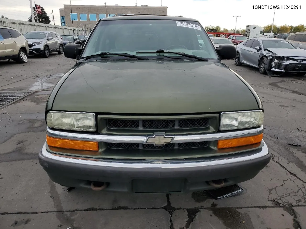 2001 Chevrolet Blazer VIN: 1GNDT13W21K240291 Lot: 76192674