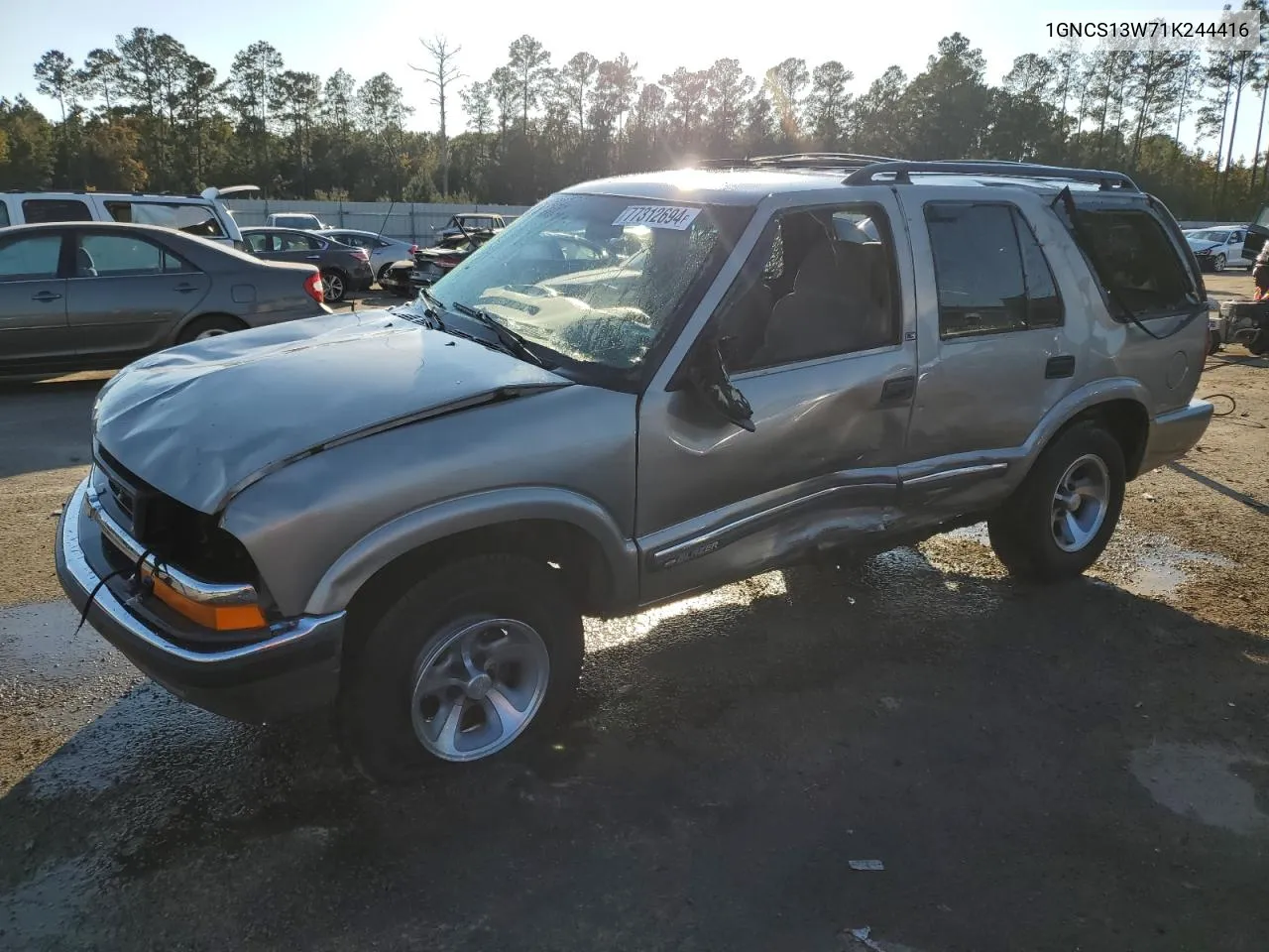 2001 Chevrolet Blazer VIN: 1GNCS13W71K244416 Lot: 77312694