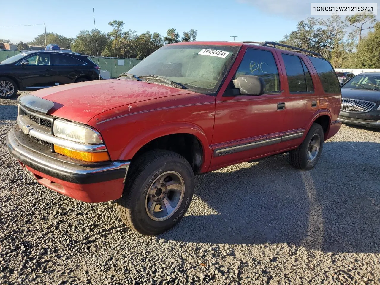 2001 Chevrolet Blazer VIN: 1GNCS13W212183721 Lot: 79634404