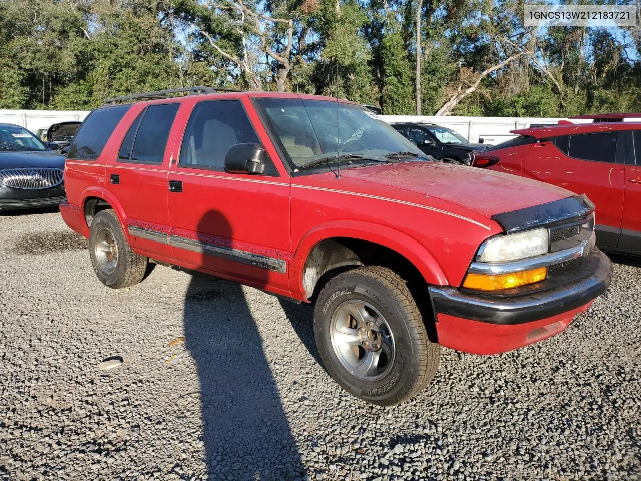 2001 Chevrolet Blazer VIN: 1GNCS13W212183721 Lot: 79634404