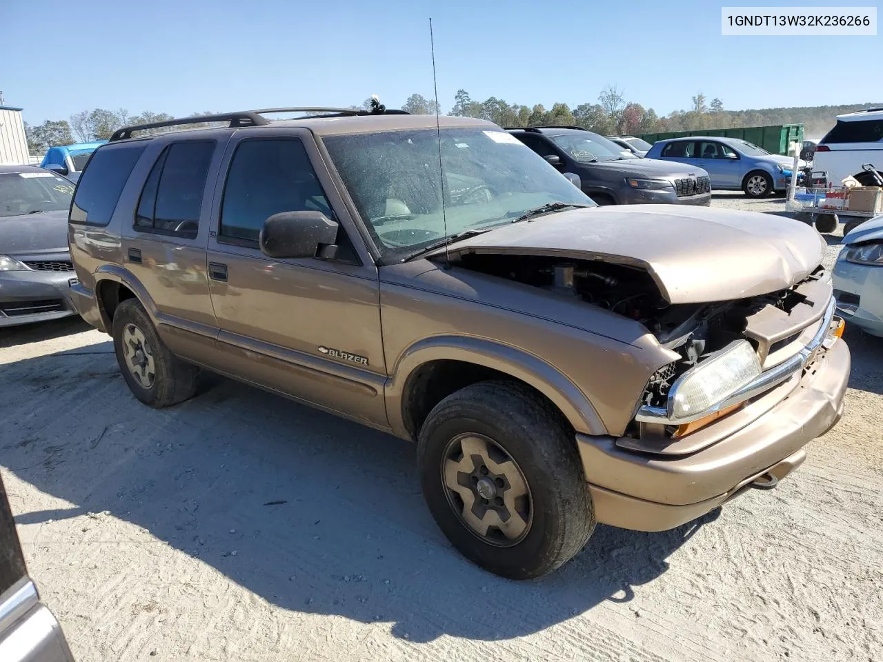 2002 Chevrolet Blazer VIN: 1GNDT13W32K236266 Lot: 77162424