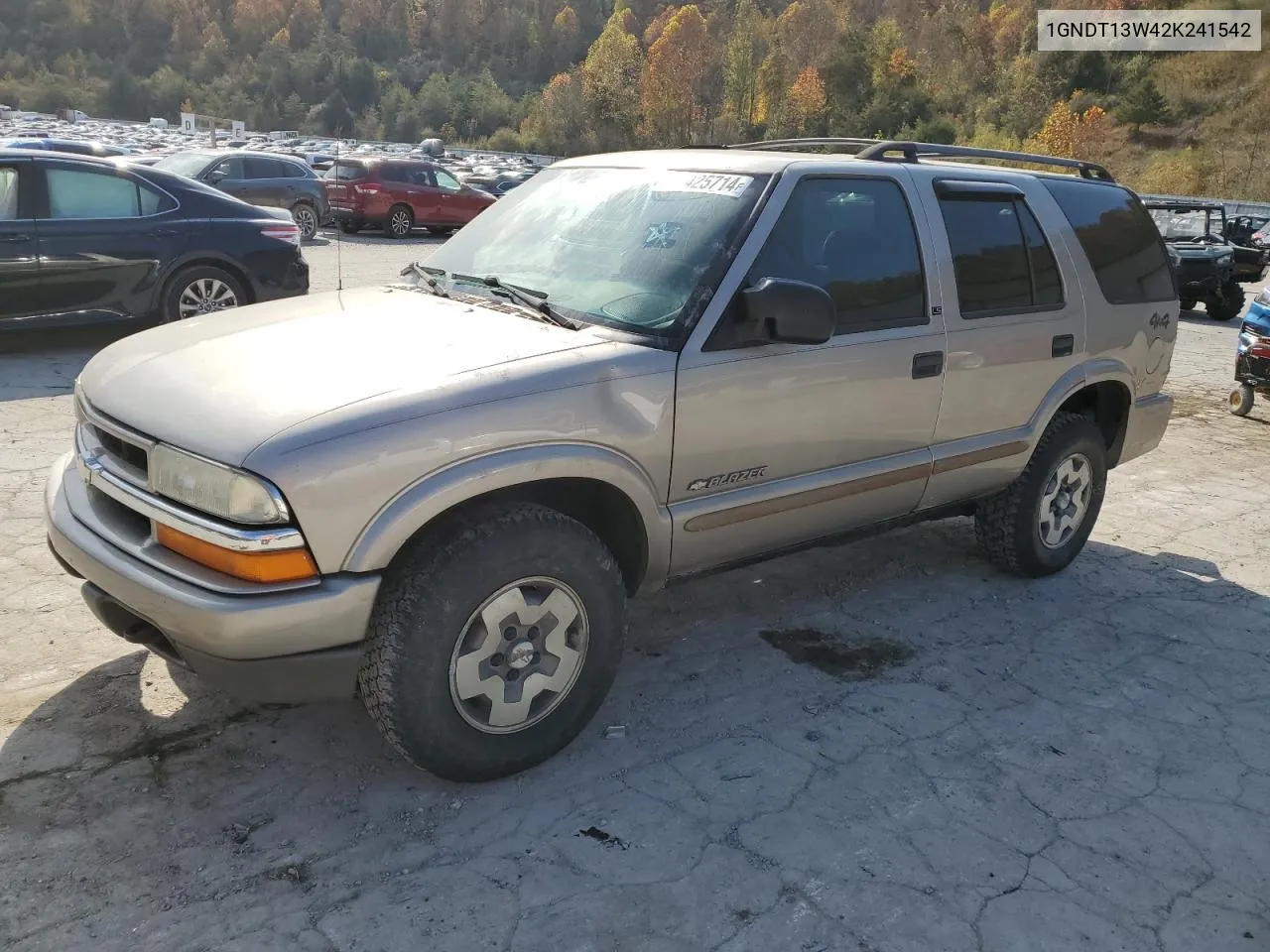 2002 Chevrolet Blazer VIN: 1GNDT13W42K241542 Lot: 77425714